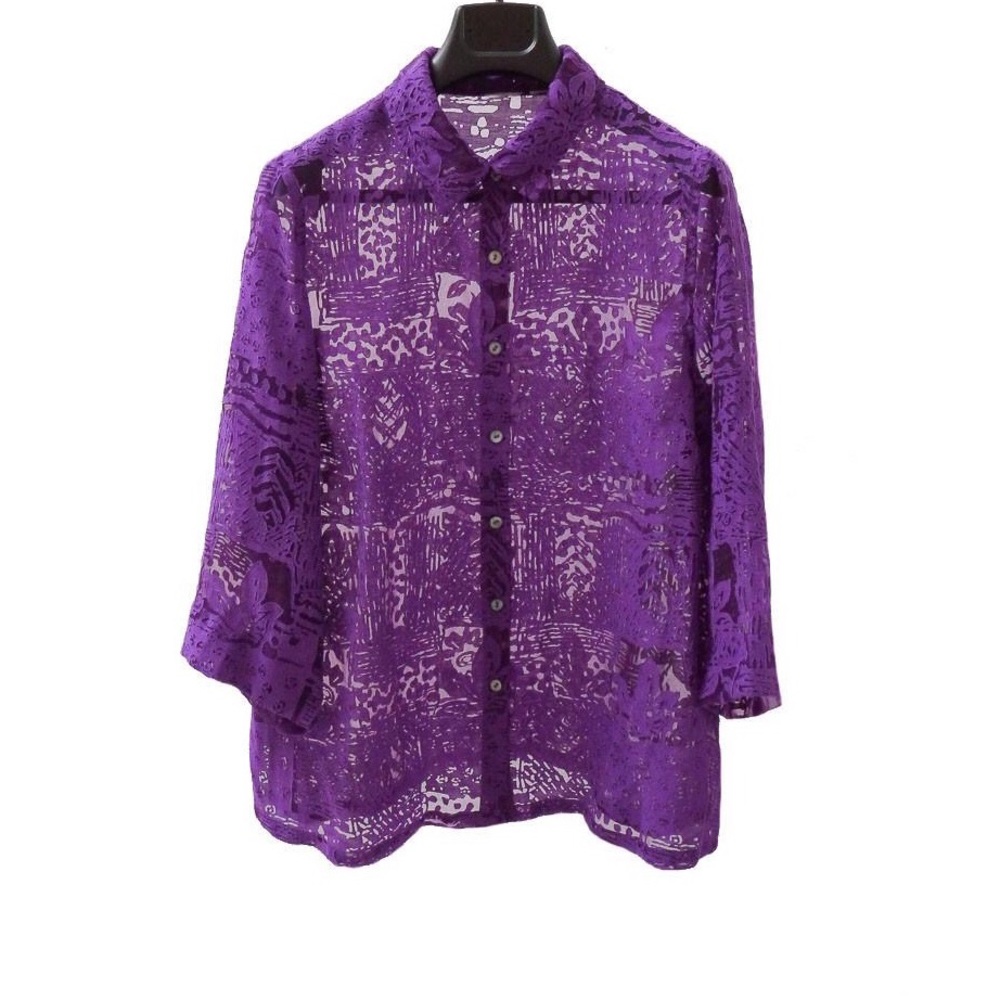Paper Doily Print Blouse
